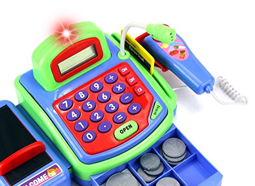 Pretend Play Electronic Cash Register Toy Realistic Actions and Sounds - Thumbnail 2