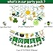 St Patricks Day Decorations, 64 Pcs Green Lucky Irish Party Supplies Accessories, Shamrock Balloon, Banner, Tissue Paper Pom Poms, Hanging Swirl, Paper Tassels