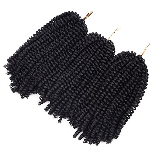 Beyond Beauty Spring Twist Crochet Hair 90strands 8 Inch Fluffy Spring Twists Braiding ,Spring Twist Crochet Braids Bomb Twist Crochet Hair for Black Women(#2)