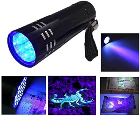 Cree Led Flashlight Mini Aluminum UV Ultra Violet 9 LED Flashlight Blacklight Torch Light Lamp Black Surefire Flashlights