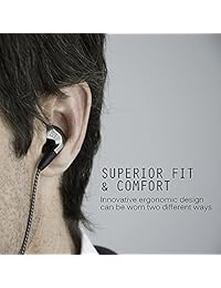 Mee Audio Universal MMCX 2,5 mm. Cable de audio equilibrado con 3,5 mm. equilibrado, 4.4 equilibrado, y juego de estéreo de adaptador para Astell & Kern, FiiO, Sony, HifiMan, y otras fuentes de equilibrado talla única Negro