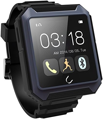 WEMELODY Smartwatch Travel Tricks Waterproof Bluetooth4.0 Smart Watch for iPhone Samsung iOS Android (Grey)