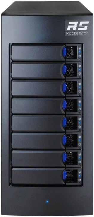 HighPoint RocketStor 6628T 8-Bay Thunderbolt 3 Turbo RAID Enclosure - Black