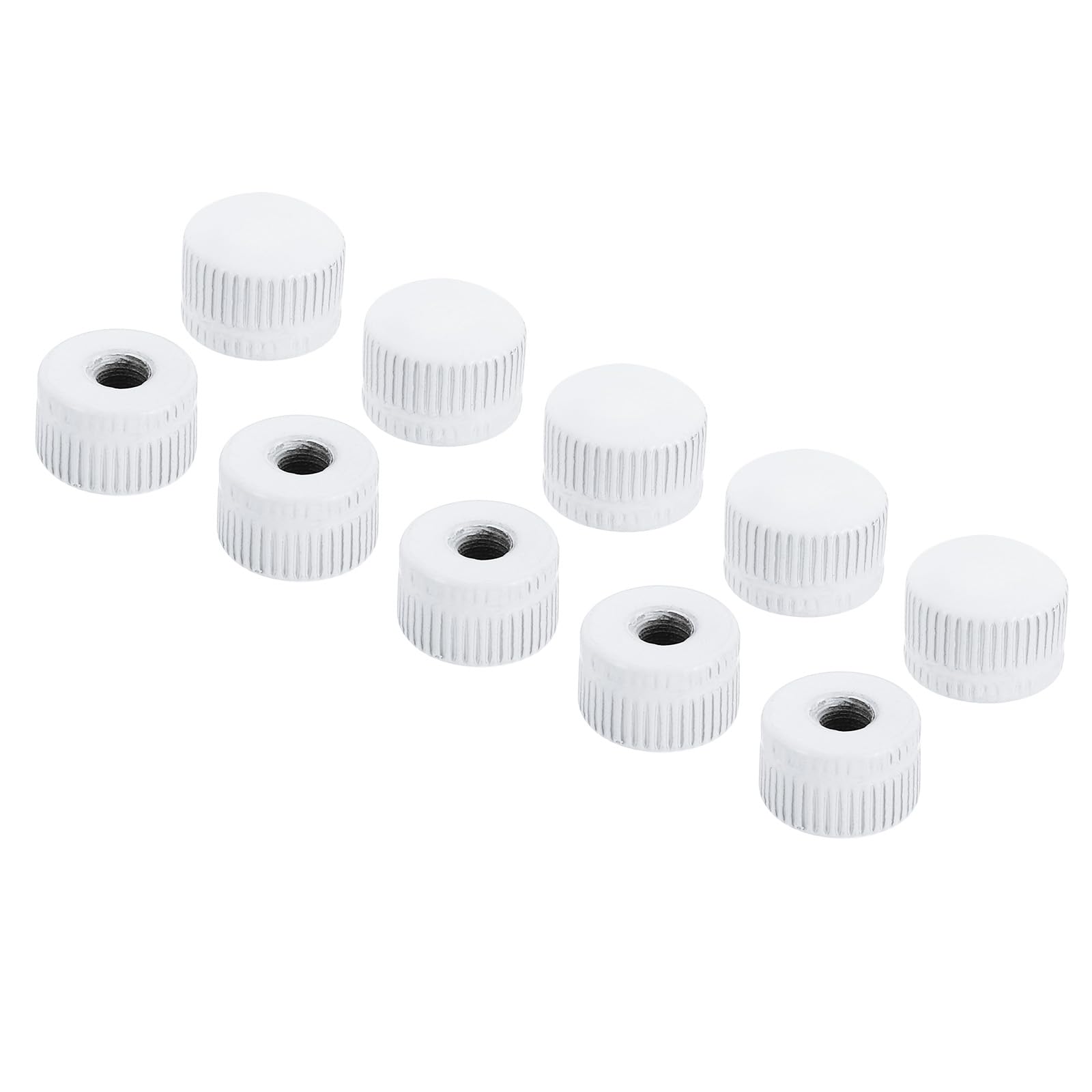 PATIKIL M5x11x14 Cap Nut, 15 Pcs Acorn Nut Screw Knob Cap Insert Bolt Cover Female Thread Knurled Decorative Hardware Fittings Light Fixtures, White
