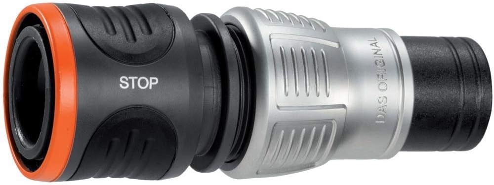 Gardena Premium Waterstop 19 mm (3/4 inch): AquaStop, Faster Device Change, Kink Protection, high Hose Holding Force