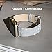 MIFFO Apple Watch Band Leather iWatch Strap Extreme Deluxe Shiny Bling Glitter Leather Bracelet Wristband for Apple Watch Series 1, Series 2, Series 3 (Silver-38mm)