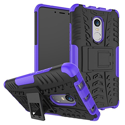 Xiaomi Redmi Note 4X Armor Case DWaybox Hybrid Rugged Armor Hard Back Cover Case with Kickstand for Xiaomi Redmi Note 4X / Xiaomi Redmi Note 4 / Hongmi Note 4 5.5 Inch (Purple)