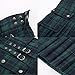 Men's Traditional Scotland Black Tartan Utility Kilt Black Watch L