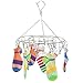 Stainless Steel Laundry Clothes Drying Rack Hanger with 20 Clips for Drying Socks, Kids Clothes, Towel, Hat, Scarf, Pants, Gloves
