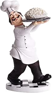 Healifty Figura de Chef de Resina Escultura Adornos en Miniatura Cocina