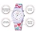Zeiger New Easy Read Time Teacher Teen Plastic Young Girls Children Kids Watches, Lovely Heart Silicon Band (White)