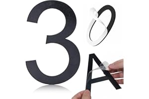 YEEZUNPU Self Adhesive House Number 5 inch House Numbers for Outside Acrylic Address Home Number House Apartments Office Hotel Room Numbers Modern Mailbox Numbers for Easy to Install (5in No.3)