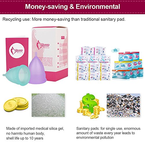 Skinco Menstrual Cup Periods Kit Alternative to Tampons, Sanitary