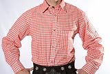 Lederhosen Shirt, Oktoberfest Shirt, Traditional German Shirt red/white