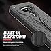 Zizo Static Cover for LG G5 [Military Grade] Case w/ [Built-in Kickstand] Shockproof Impact Dispersion Technology-Black/Black