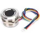 R503 Fingerprint Sensor, Circular Capacitive Fingerprint Recognition Module with 2-Color Ring Indicator Light Suitable for Access Control Auxiliary Safety