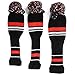 PLAYEAGLE 3 pcs/set Knitting Golf Clubs Headcover Driver Cover(460cc),Fairway Wood Head Covers for Taylormade,Callaway,Titleist and More Brand