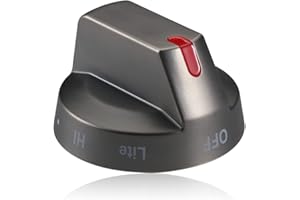 KOZHOM Samsung Stove Knob Black Stainless Steel, Top Burner Control Dial, Oven Knob Replacement for Samsung Gas Range Oven Stove NX58J5600SG, NX58J7750SG, NX58M6850SG