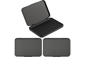 2 Pcs Black Ink Pads for Stamping, Fast Drying & Smudge Resistant Ink Pad for Office Documents, Handmade, Pet Paw Prints, Rub