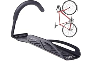Dirza Bike Rack Garage Wall Mount Bike Hanger Storage System Vertical Bike Hook for Indoor Shed - Easily Hang/Detach - Heavy Duty Holds up to 65 lb with Screws Black
