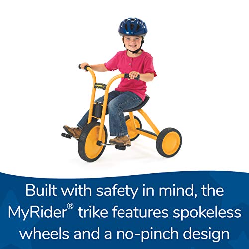 Angeles MyRider Midi Trike Bike, Yellow - Perfect for Beginning Riders Ages 3+, Encourages Active Play, Supports Up to 70lbs., Durable Design, Built-In Safety Features, Comfortable Ride, Solid Tires