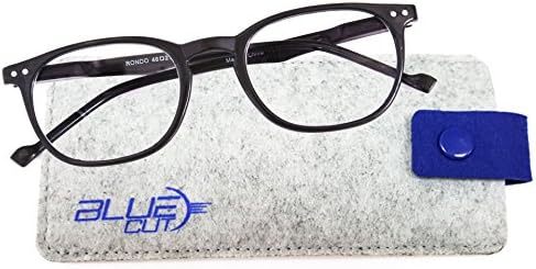 Blue Light Blocking Round Glasses – Anti-Fatigue Computer Glasses Prevent Headaches Gamer Glasses