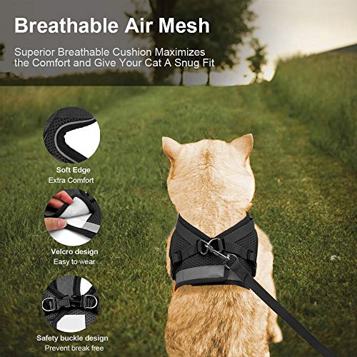 image for Supet Cat Harness and Leash Set for Walking Escape Proof Small Cat and