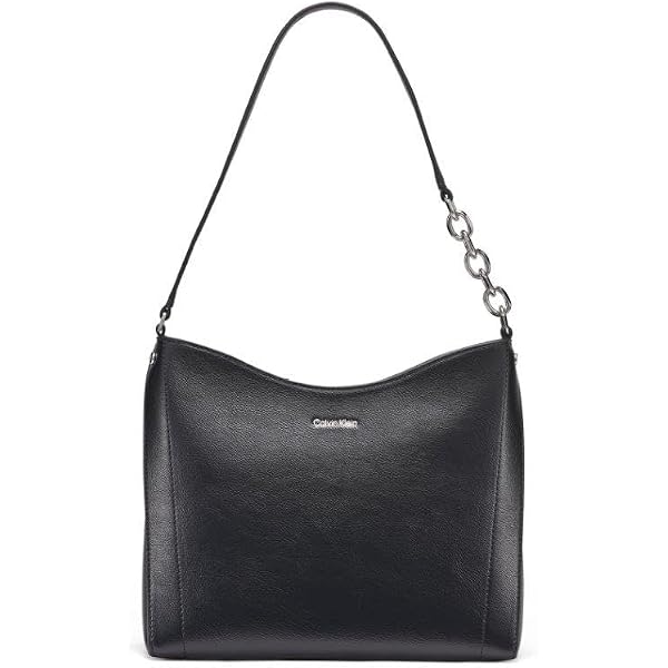 Calvin Klein womens Calvin Klein Karsyn Nappa Leather 3 in 1 Convertible Bucket, black/silver, One Size: Handbags
