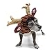 Zoo Snoods Reindeer Costume - Deer Antler Knit Dog Snood Wrap for Pets, Warm Neck Ear Cover Protection for Halloween and Winter (Medium)