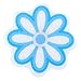 SlipX Solutions Adhesive Daisy Bath Treads Add Non-Slip Traction to Tubs, Showers, Pools, Boats, Stairs & More (6 Pieces, Reliable Grip, Blue)