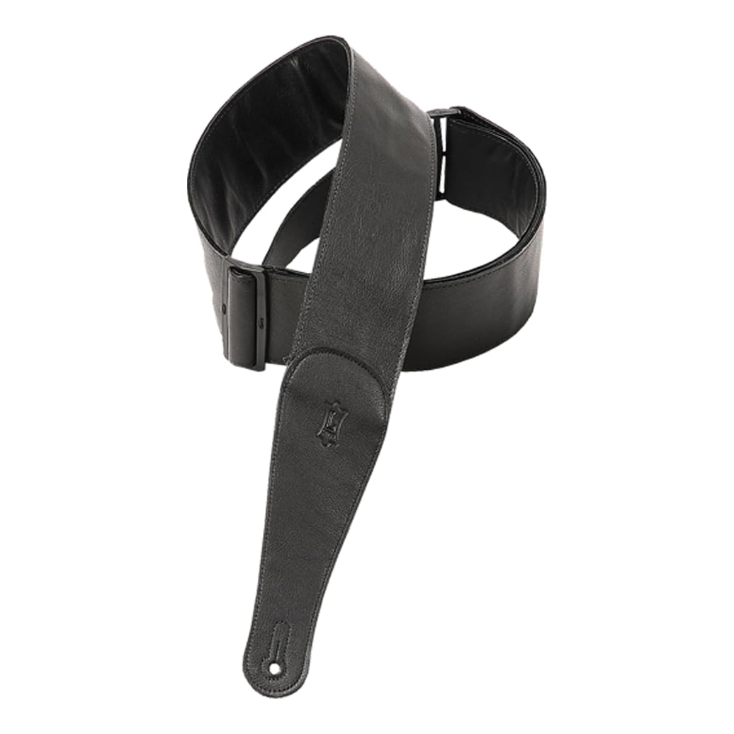 Levy's Leathers M7GG3-BLK Garment Leather Guitar Strap, Black