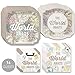 Big Dot of Happiness World Awaits - Travel Themed Party Tableware Plates and Napkins - Bundle for 16
