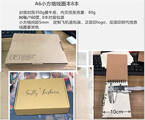 HAKACC A6 Spirale Notizblock, 8 Stück Klein Notizbuch 80 Blatt Notizheft Skizzenblock Journal Tagebuch Schreibblock Zeichenblock