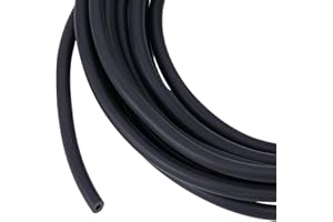 BENECREAT 5.5 Yards Black Welt Cord Piping, 8mm Hollow PVC Welt Cord Upholstery Piping for Sofa, Chair, Table Runner, Mattres