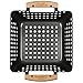 Camerons Grill Basket- Non-Stick BBQ Barbecue Grilling Wok w Heat-Resistant Handles for Meat, Vegetables, and Seafood