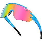 AVV Polarized UV400 Cycling Baseball Sunglasses - Windproof Anti-Fog for Outdoor Sports, Lightweight Frame Men Women Youth