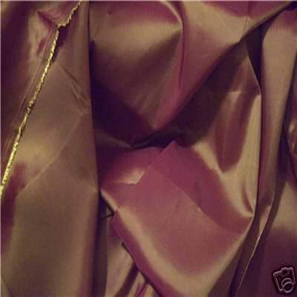 Prestige Fashion UK LtdTwo Tone Shot Silk Taffeta Fabric Bridesmaid Bridal Wear Party Evening Dress Wedding Curtain (Gold Shot Pink)