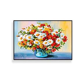 Framed Canvas Wall Art for Living Room, Bedroom Colorful Flower Canvas Prints for Home Decoration Ready to Hang - 16x24 inches