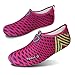 L-RUN Ultra Light Women's Yoga Dance Shoes Flexible Flats Shoes,Rose Red,L(W:8.5-9)