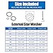 Hilitchi 300-Pcs [8-Size] 304 Stainless Steel External Tooth Star Lock Washers Assortment Set - Size Included: M2 M3 M4 M5 M6 M8 M10 M12