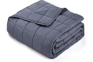 yescool Weighted Blanket for Adults (20 lbs, 60” x 80”, Grey) Cooling Heavy Blanket for Sleeping Perfect for 190-210 lbs, Queen Size Breathable Blanket with Premium Glass Bead, Machine Washable