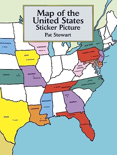 Map of the United States: Sticker Picture (Dover Sticker Books)