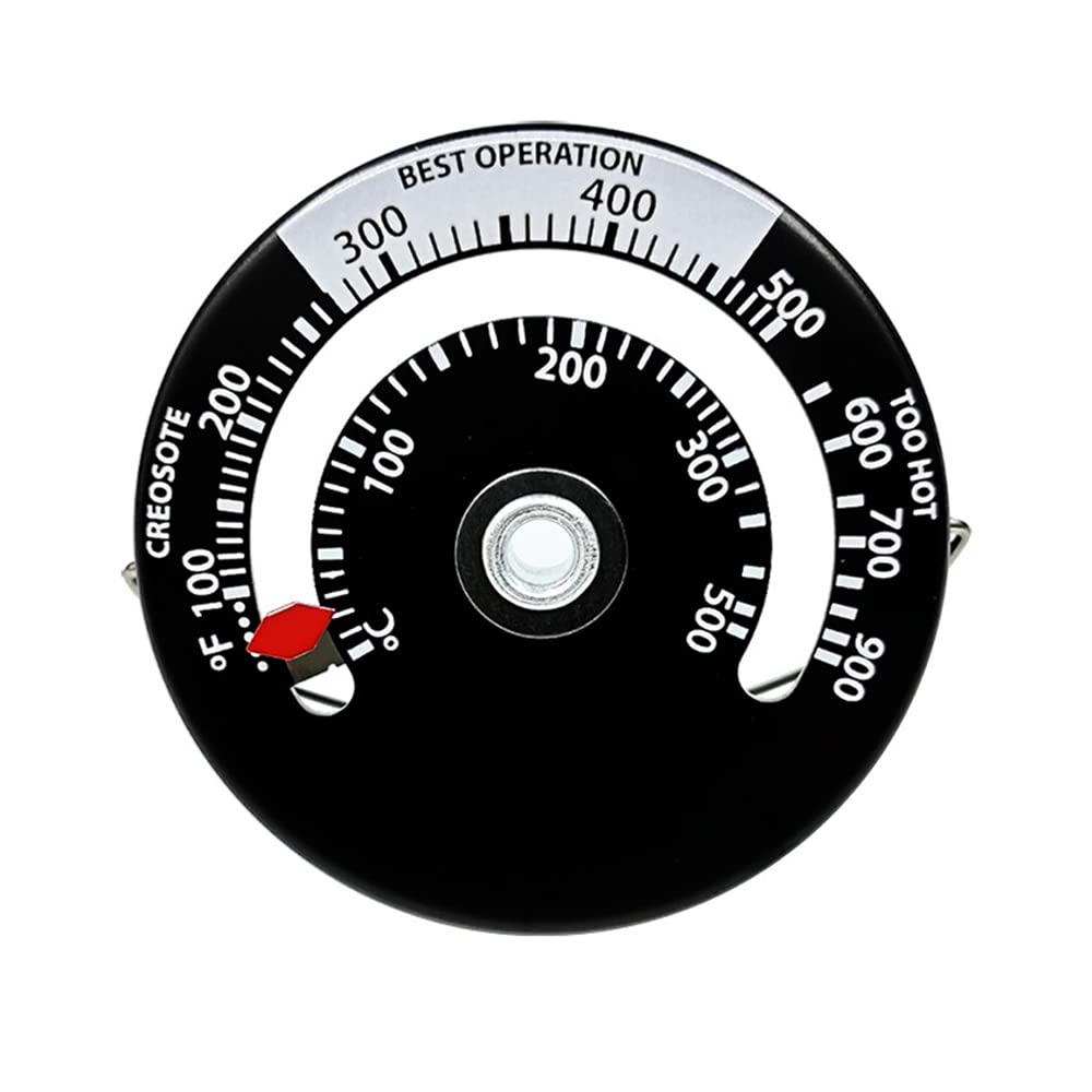 VOANZO Magnetic Log Burner Stove Thermometer for Stoves Surface and Flue Pipe