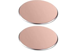 SALEX Replacement Rose Gold Metal Plates Set for Magnetic Car Phone Holders, Wall & Air Vent Mounts, Cases, Magnets. Kit of 2