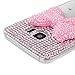 S7 Edge Case,Samsung Galaxy S7 Edge Case - Mavis's Diary 3D Handmade Lovely Cute Pink Bow with Bling Crystal Shiny Diamonds Gems Clear Cover Hard PC Case