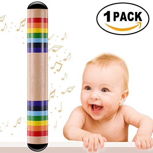image for Senma Electronics Colorful Wooden Rainstick Musical Instrument Toy Int