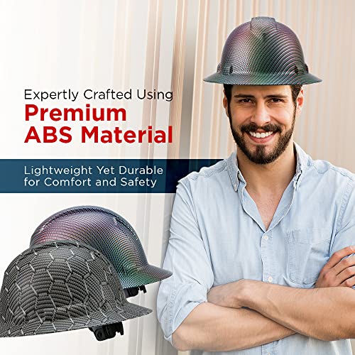 Full Brim Vented OSHA Construction Hard Hat, Color Weave, Work Approved