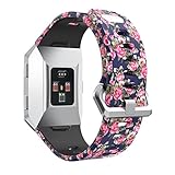 XiangMi Compatible Fitbit Ionic Bands,Soft Silicone Sport Breathable Replacement Accessories Bracelet Strap Band Ventilation Holes Compatible Fitbit Ionic Smart Fitness Watch Women Men