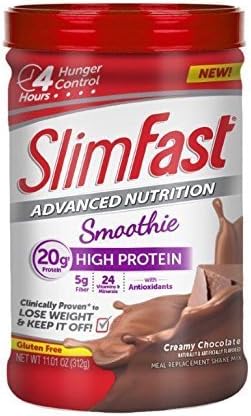 Slim Fast Advanced Nutrition High Protein Smoothie Powder, Creamy Chocolate, 12.83 Ounce (Pack of 2) by Slim-Fast