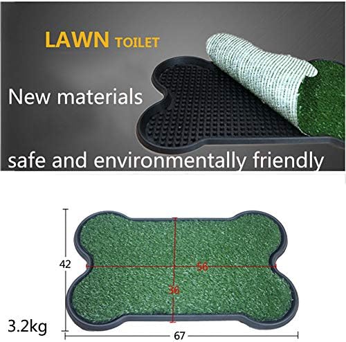 犬芝生トイレの骨の形状ポータブルトイレトレーナー快適なソフト 無味人工芝耐久性のある大容量のpp人工芝子犬ペットトレーニングマット B014g434 4 153円